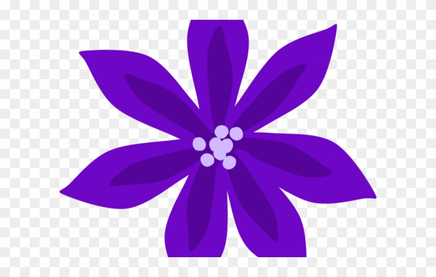 Purple Flower Clipart Purple Lily - Png Download