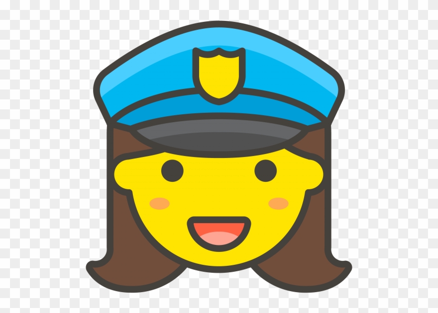 Police Woman Officer Emoji Clipart