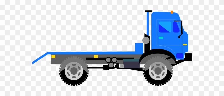 Flatbed Truck Clipart Free - Png Download