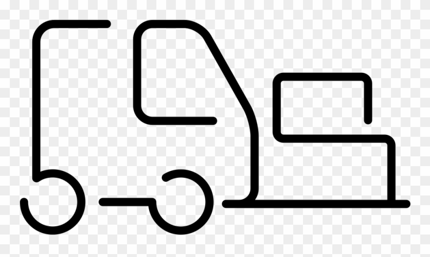 Logistics Truck Ultrathin Outline Carrying A Box Comments Clipart