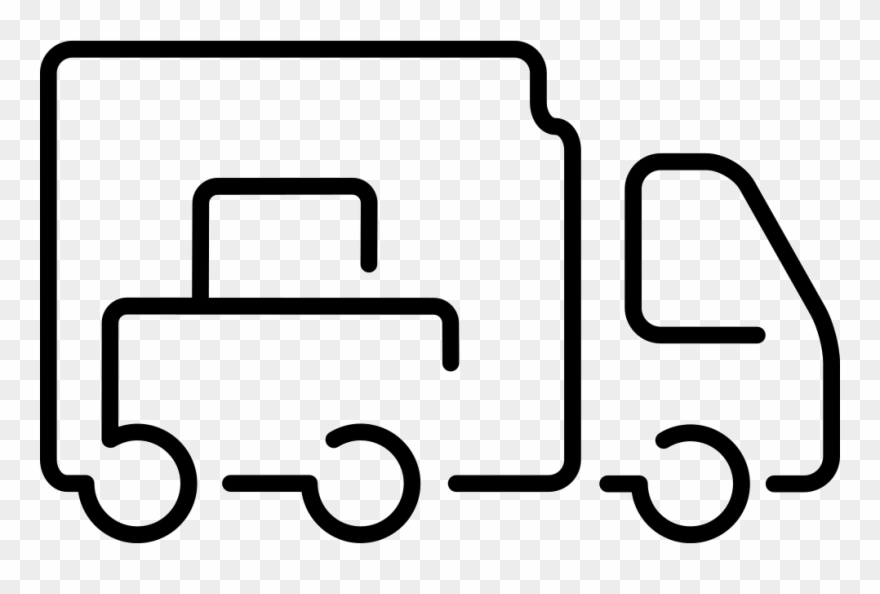 Logistics Truck Outline Comments Clipart