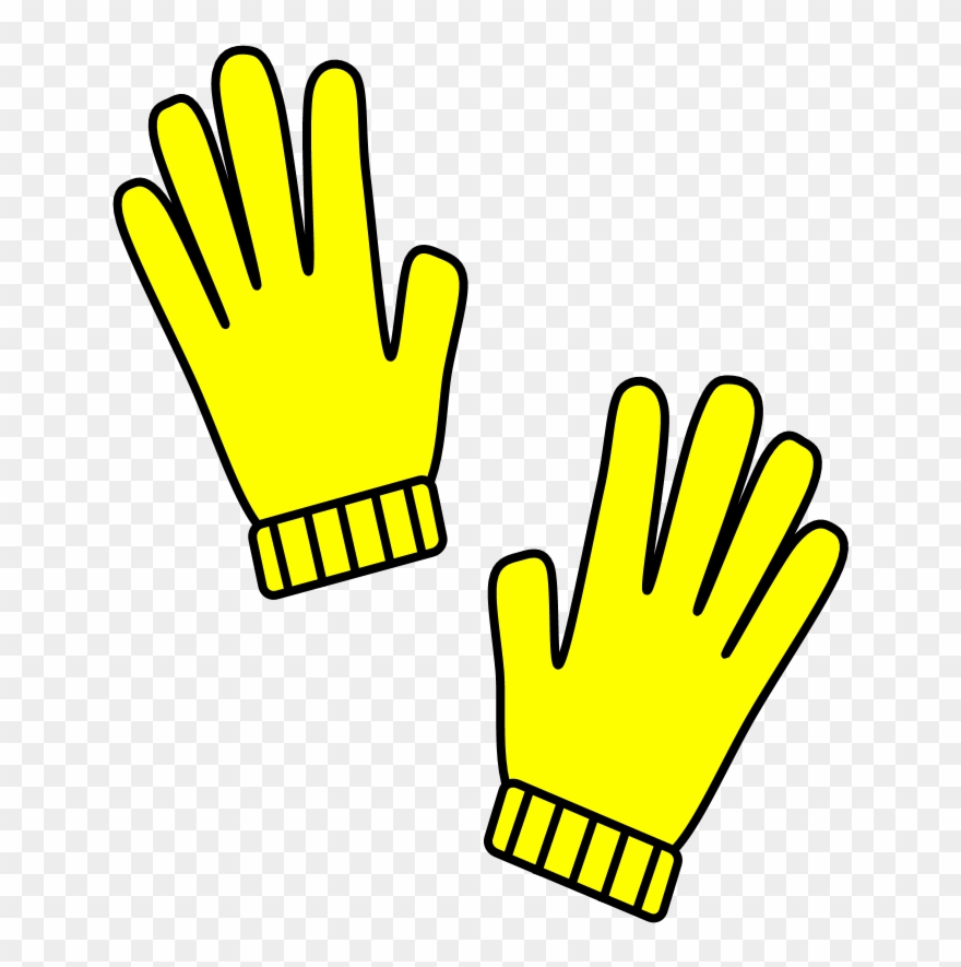 Glove Clipart Yellow Glove - Png Download