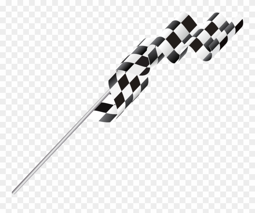 Clipart Elegant Racing Checkered Flag In - Png Download