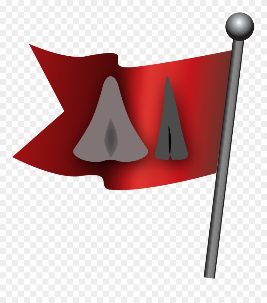 Red Flag Frog Clipart