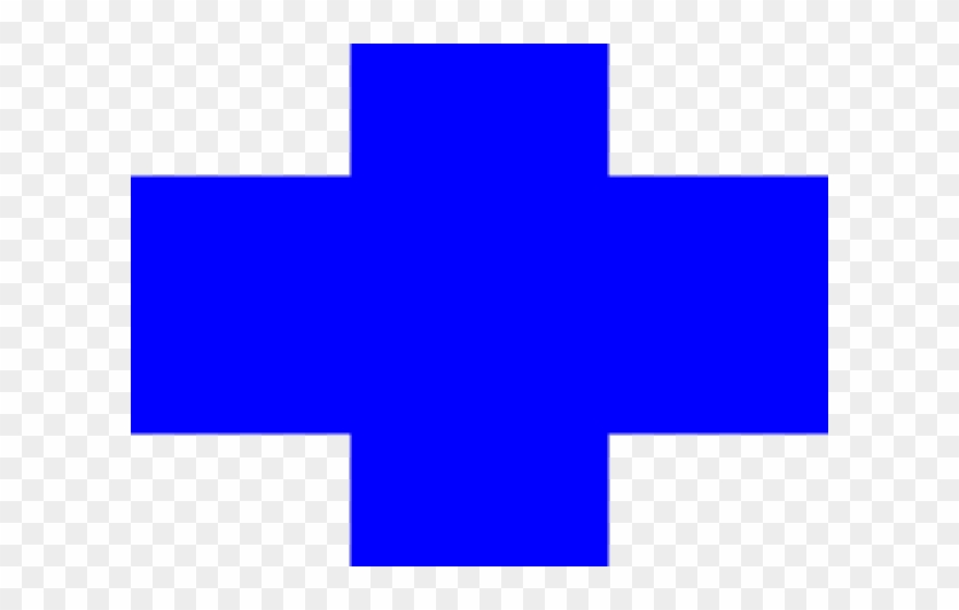 Dark Clipart Blue Cross - Png Download