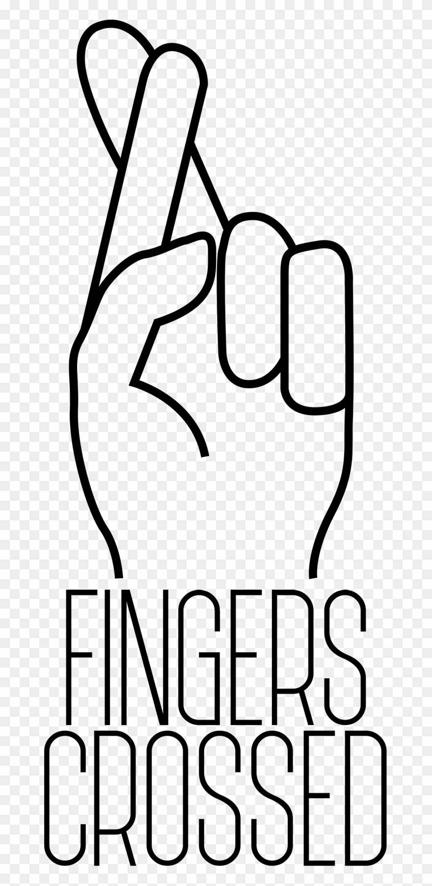 Fingers Crossed Cafe Clipart