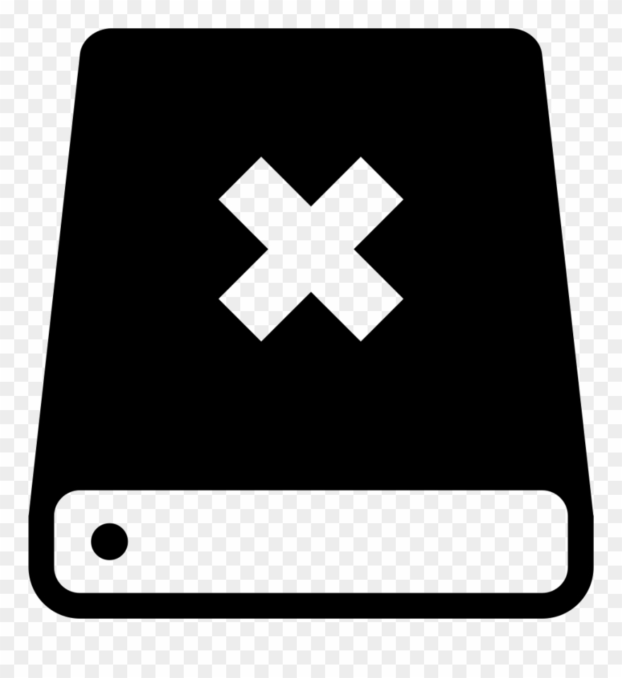 Data Storage Drive With Cross Mark Comments Clipart
