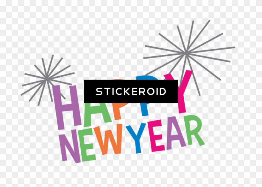 Happy New Year Clipart Colourful - Png Download