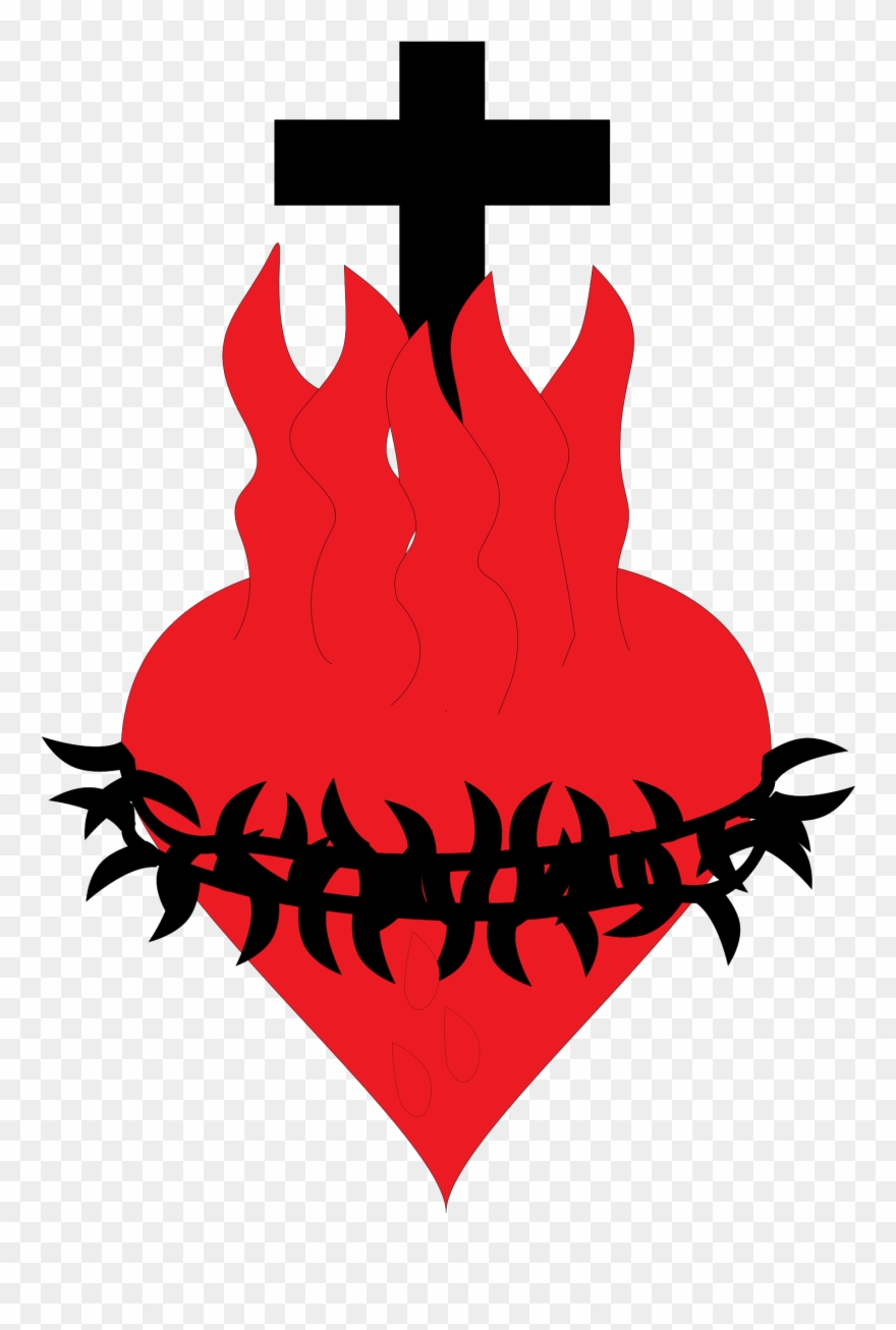 Hearts Cross Cliparts - Png Download