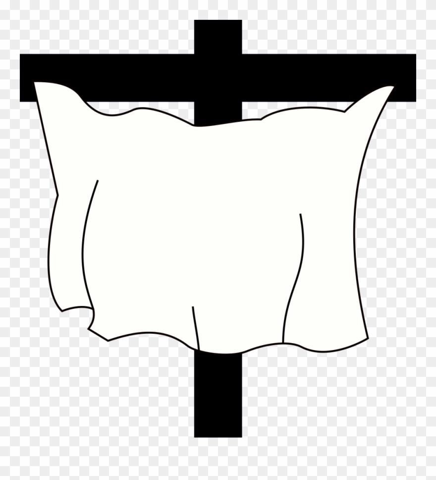 Meuble Héraldique Voile Sur Mât En Croix Chrétienne Clipart