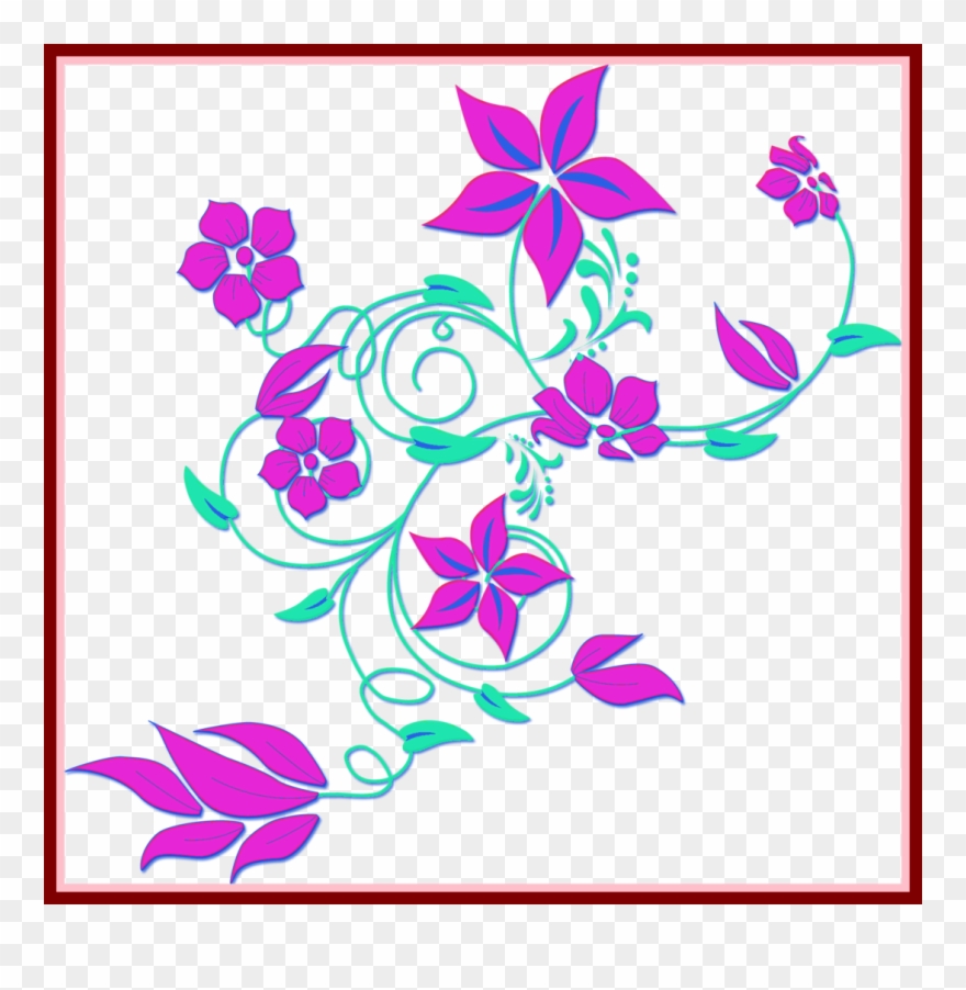 Mexican Flower Border Clipart - Png Download