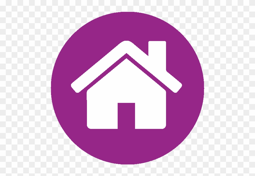 Purple Home Visit Icon Clipart