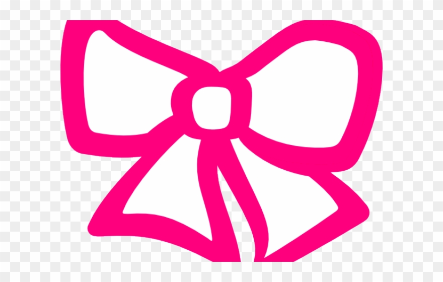 Pink Hair Clipart Cheer Bow - Png Download