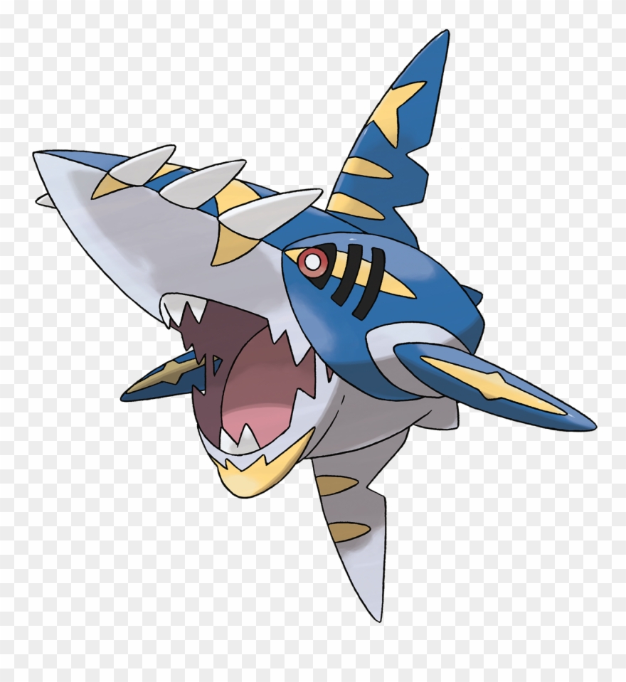 Official Art Of Mega Sharpedo, Created By Ken Sugimori Clipart