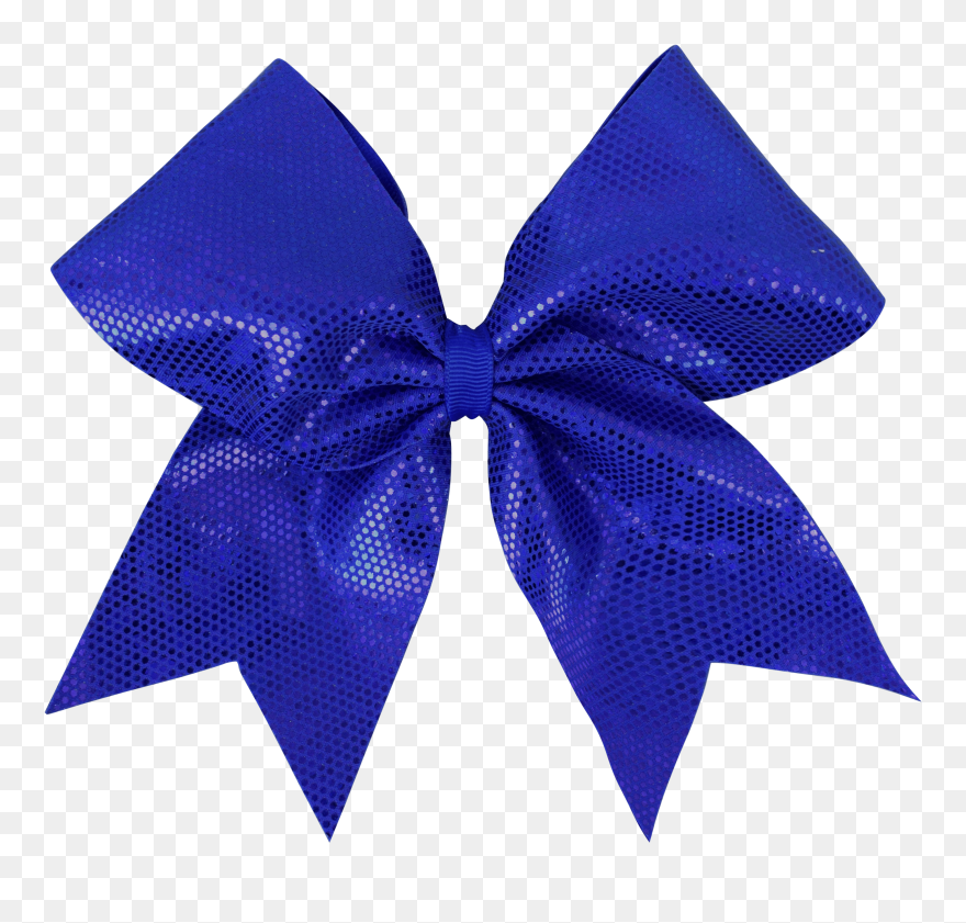 Royal Blue Dotted Sparkle I Love Cheer® Hair Bow Clipart
