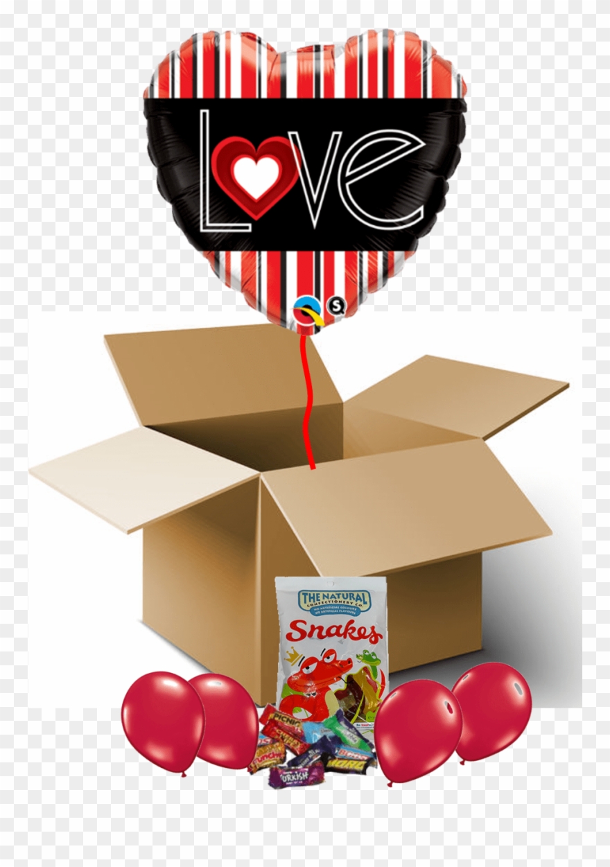 Love Balloon In A Box Clipart