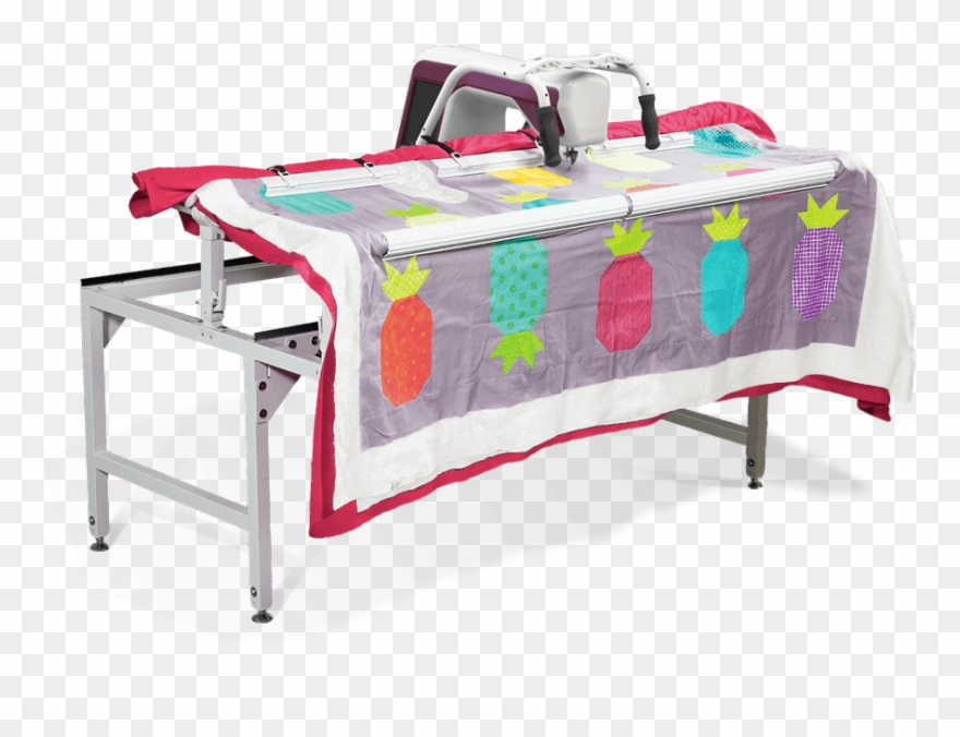 Q Zone Hoop Frame With Home Sewing Machine Clipart