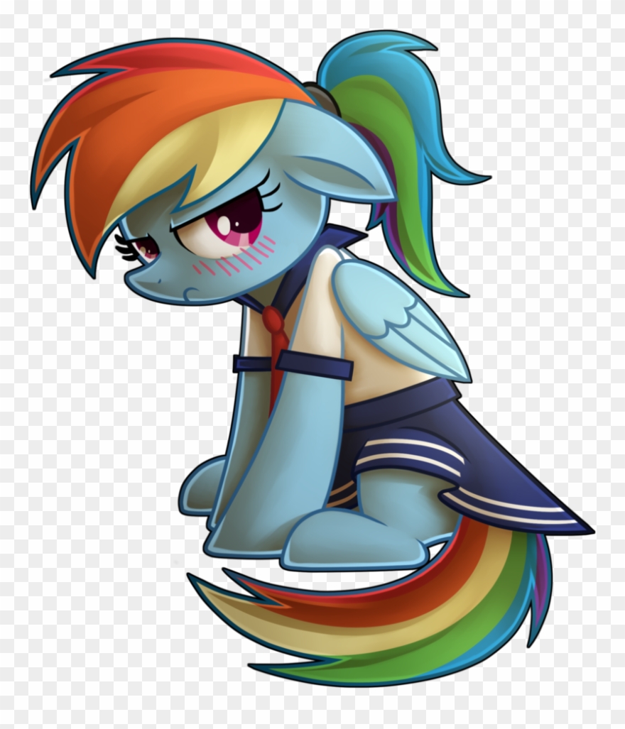 Rainbow Dash School Girl Outfit Commission By Wingedwolf94 Clipart