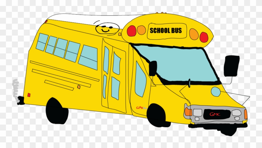 A Drawing Of A School Bus Transparent Clipart