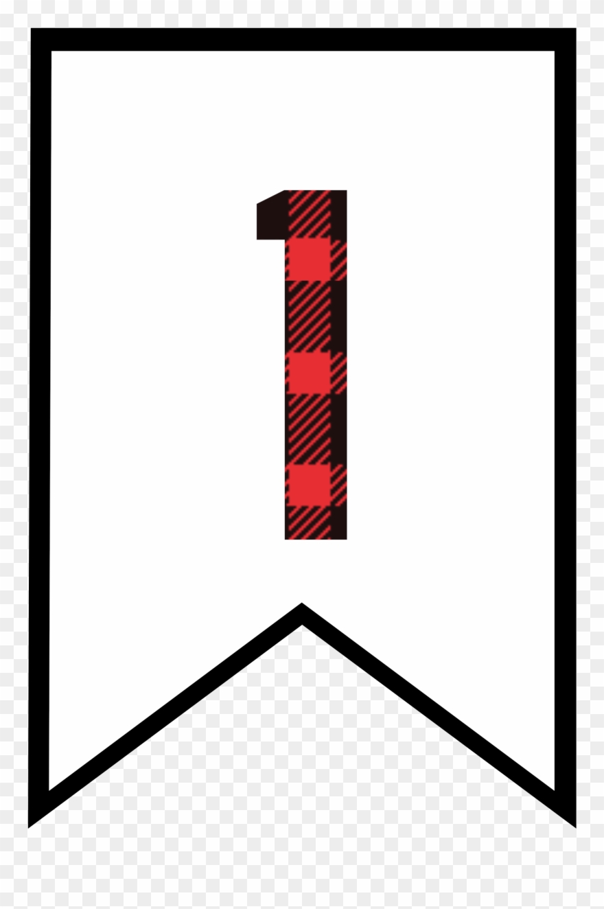 Buffalo Plaid Free Printable Banner Letters Clipart