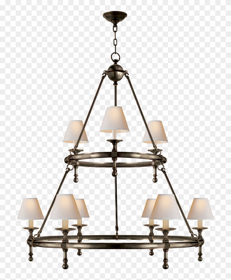 Classic Two-tier Ring Chandelier Clipart