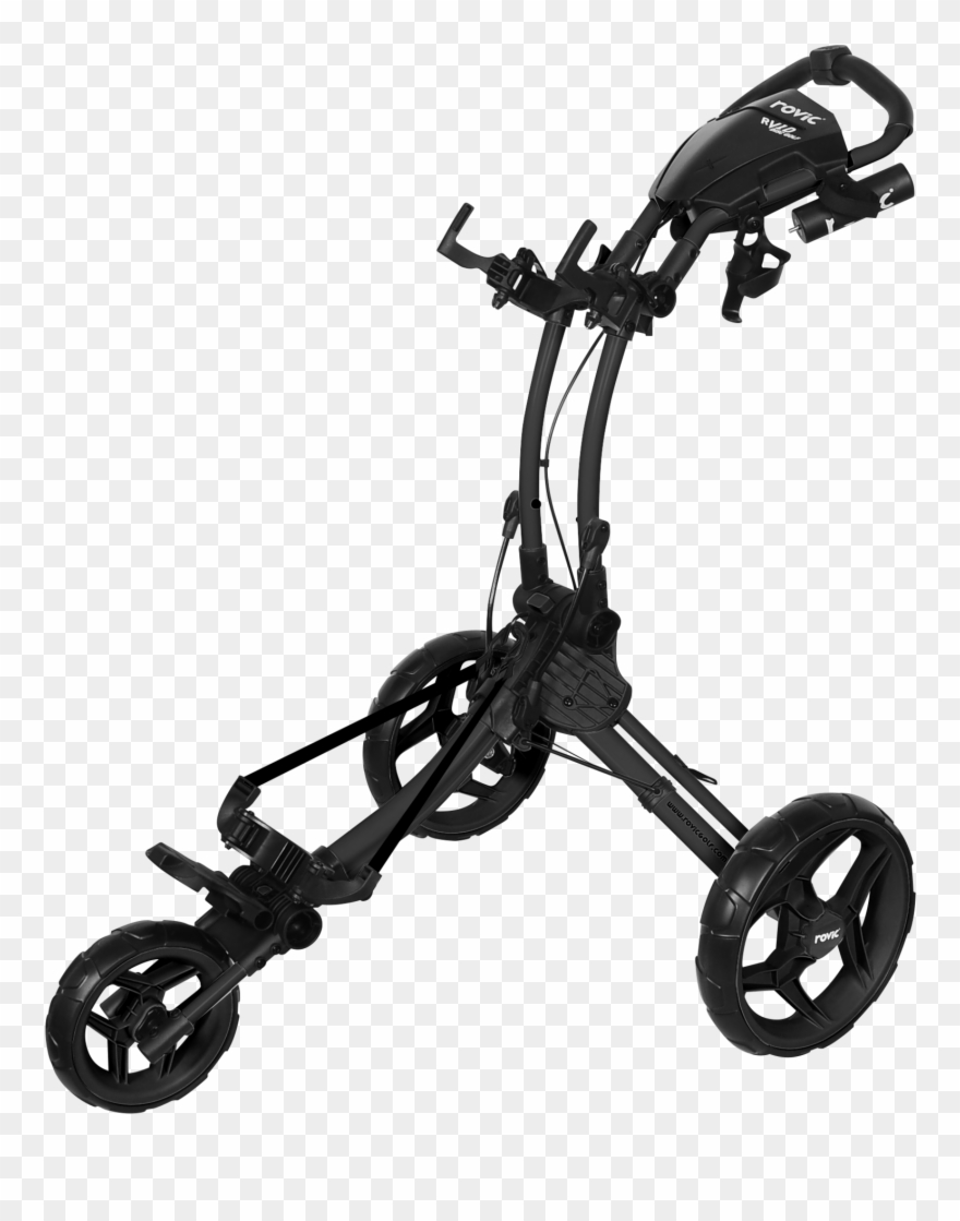 Rovic Rv1d Disc Golf Cart Charcoal/lime Clipart