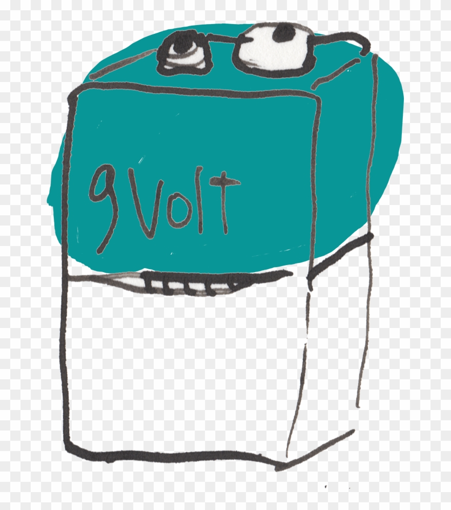 Rechargeable 9 Volt Battery Clipart