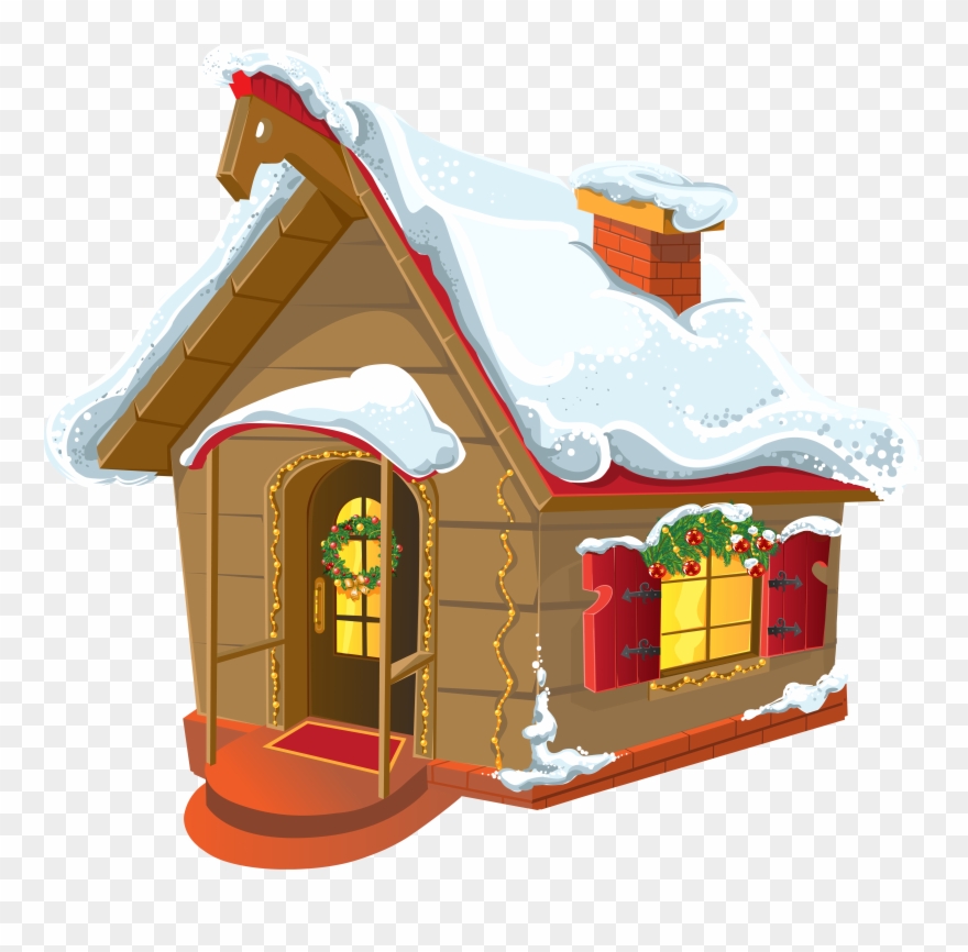 Christmas Winter House Png Clipart Image Transparent Png