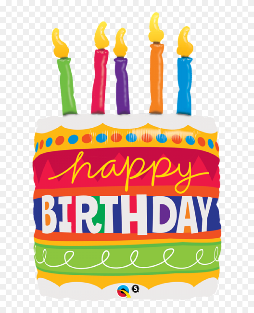 Ballon Métallique Hélium En Forme De Gâteau "happy Clipart