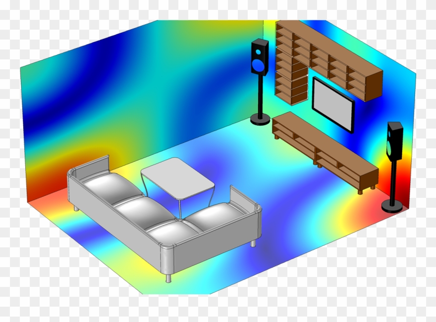 A Room Acoustics Model For Analyzing The Modal Behavior Clipart