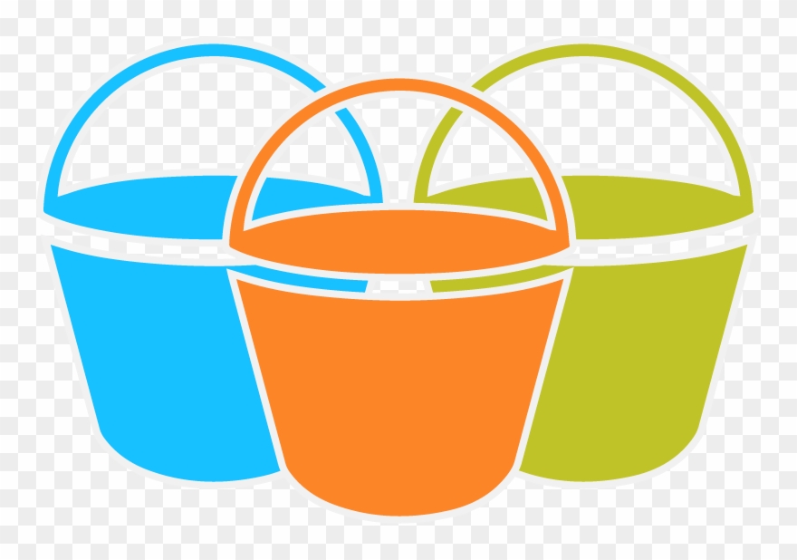 Three Buckets Of Supporting Families Clipart