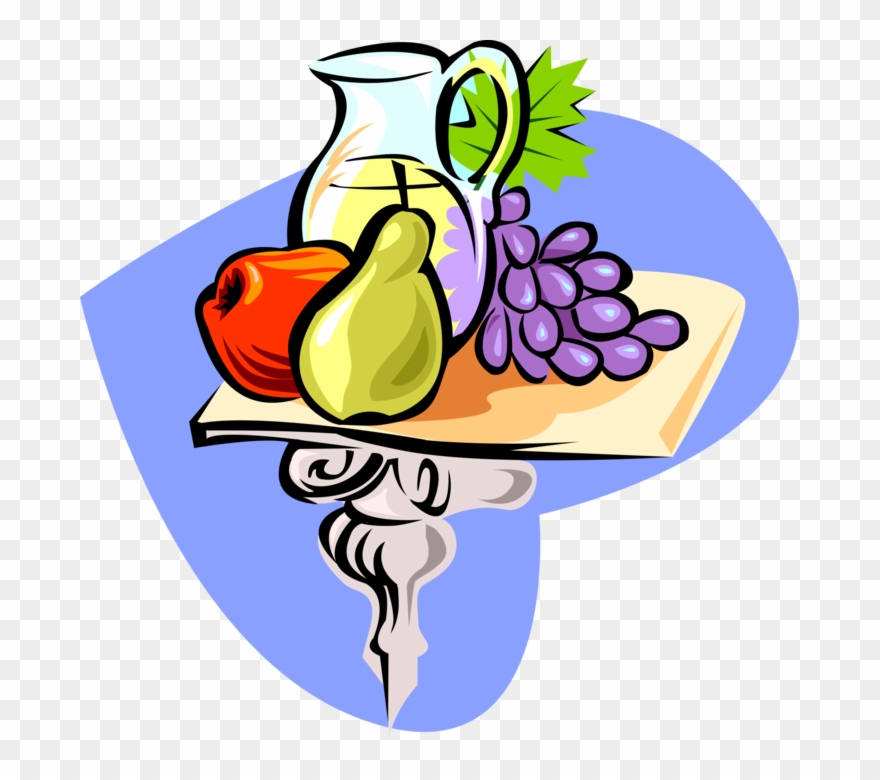 Pitcher With Grapes Apple Clipart