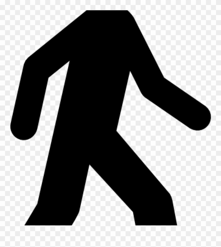 Walking Clipart Walking Man Black Clip Art At Clker - Png Download