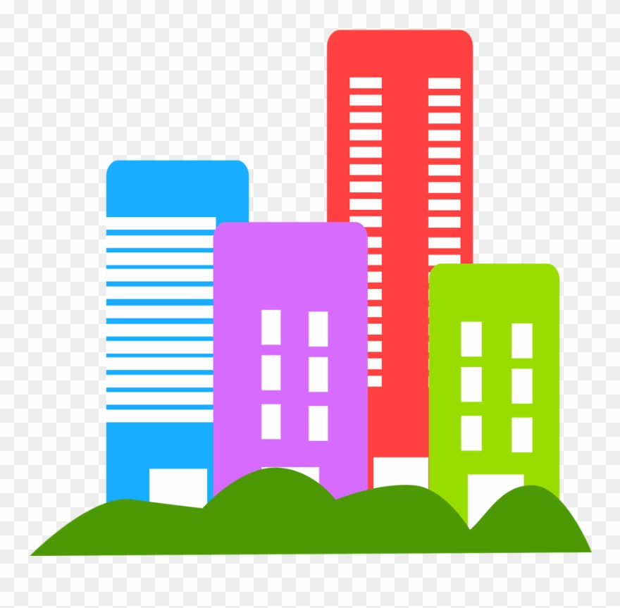 Clipart Of City, Cities And Rent - Png Download