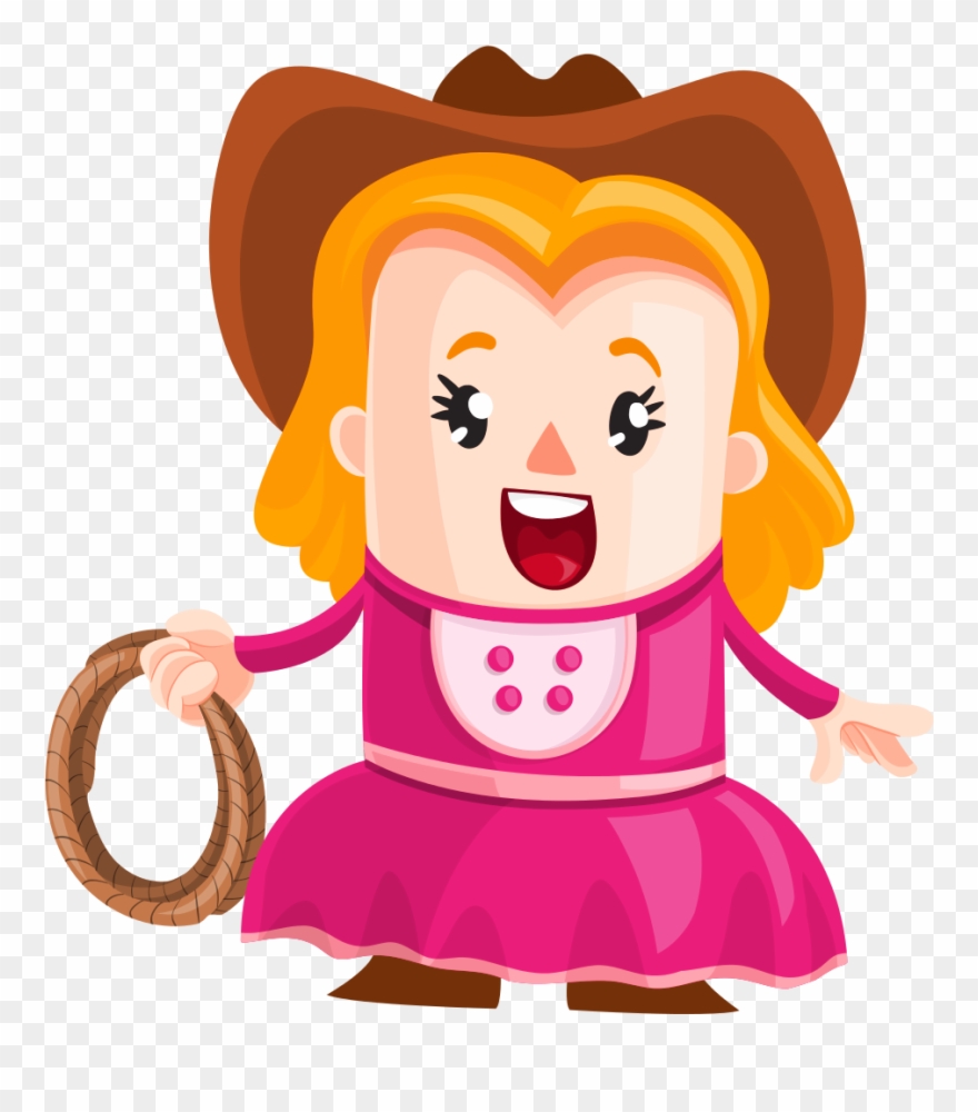 Cowboy Girl Vector Png Image Clipart