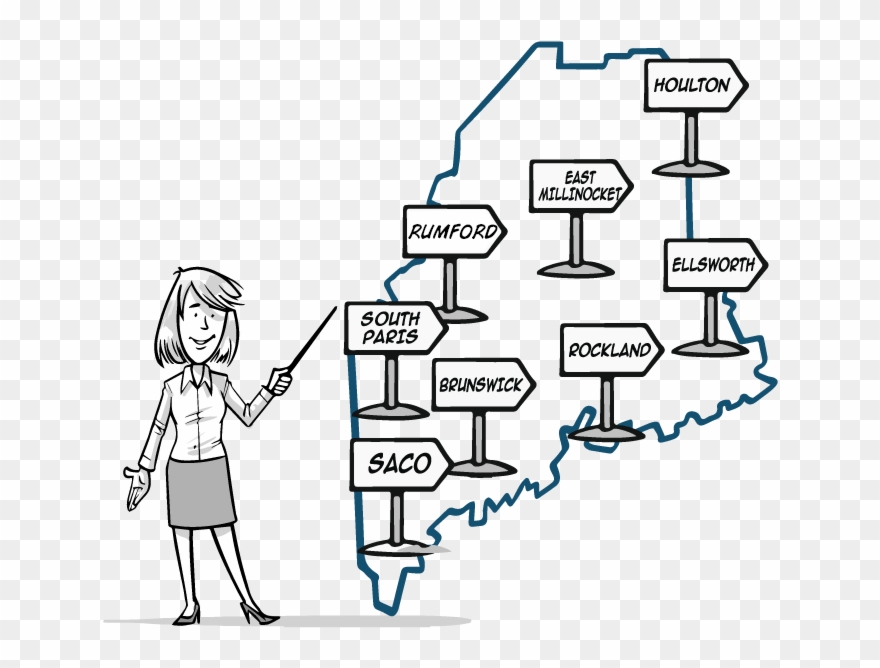 Eight University College Centers Across Maine Clipart
