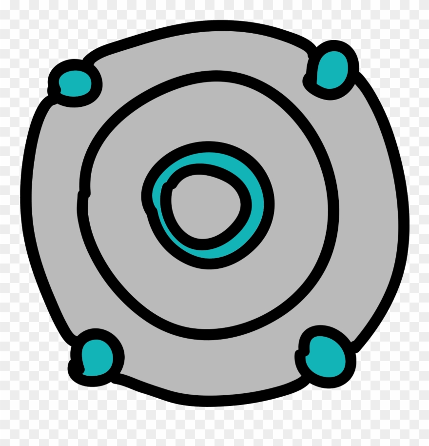 Runder Digitaler Lautsprecher Icon Clipart