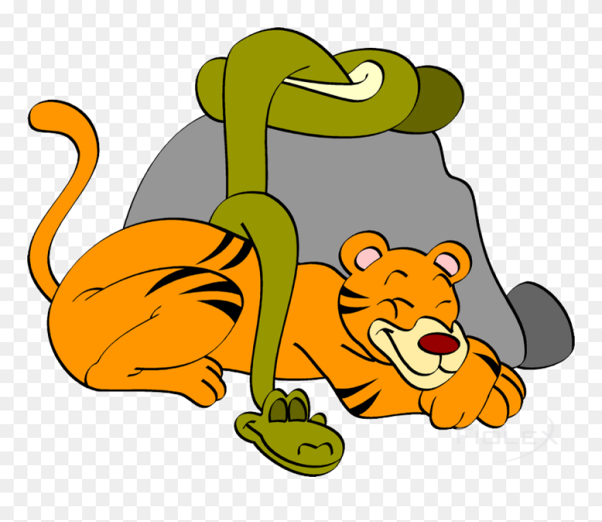 Tiger Mit Schlange Clipart