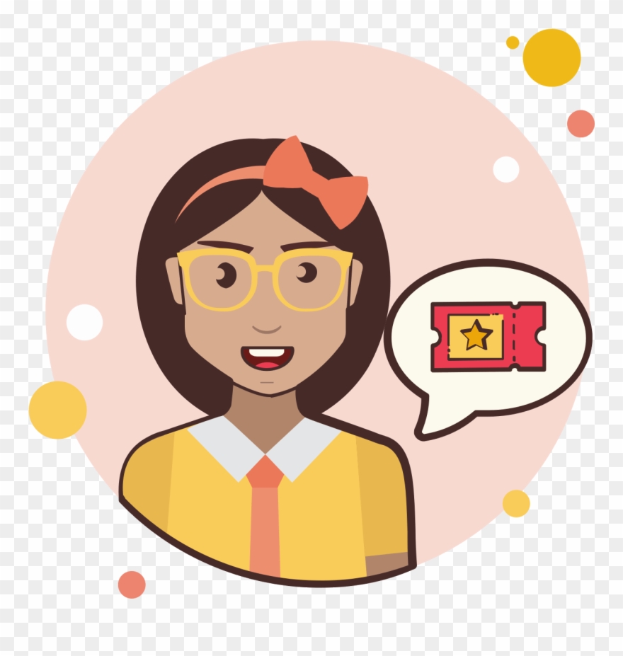 Mädchen Mit Brille Kino Tickets Icon Clipart