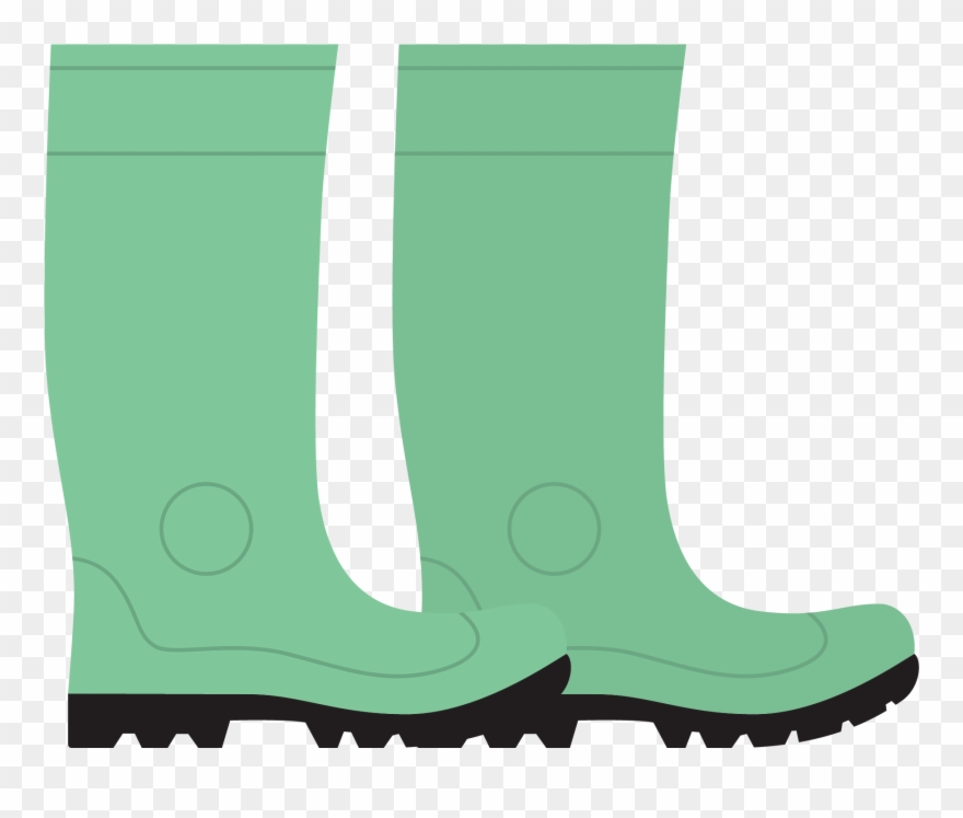Green Clipart Rain Boot - Png Download