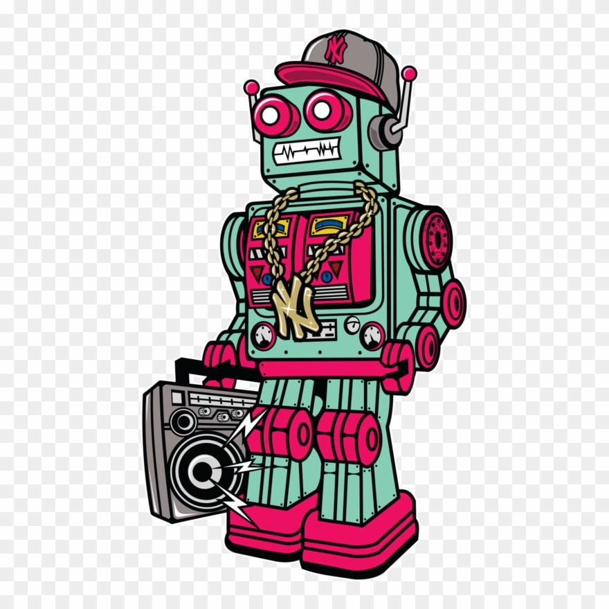 Robot Boombox Clipart
