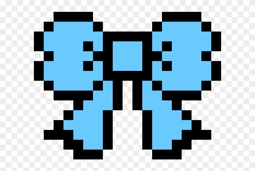 Hair Bow Pixel Art Grid Clipart