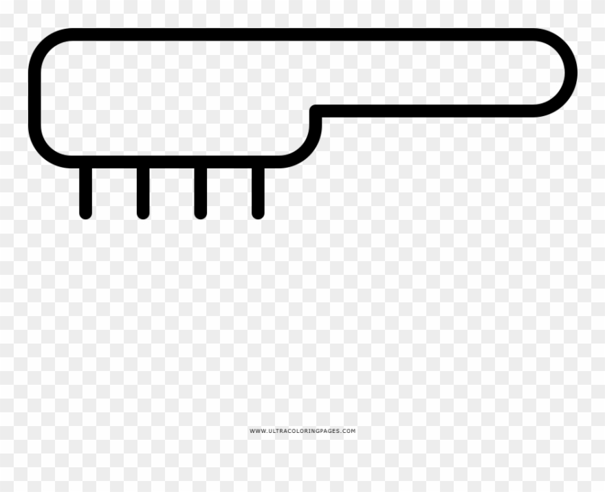Hair Brush Coloring Page Clipart