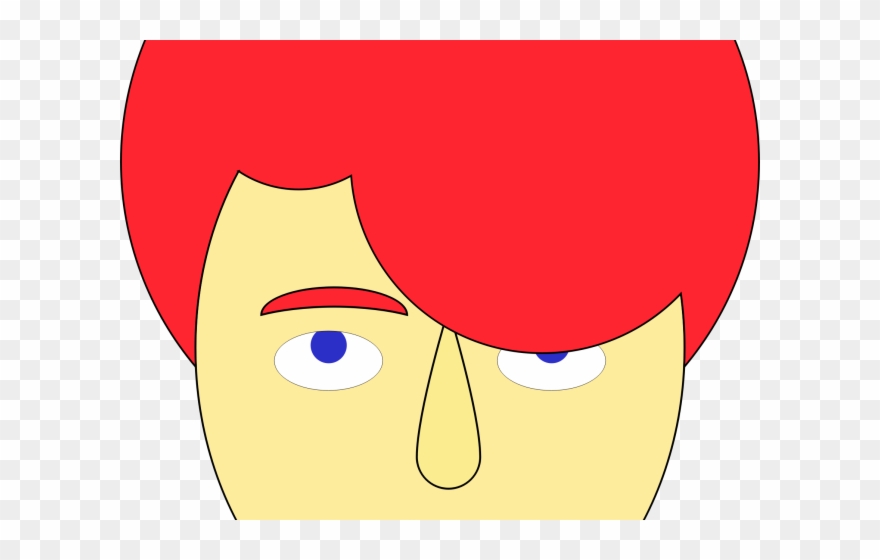 Red Hair Clipart Big Hair - Png Download