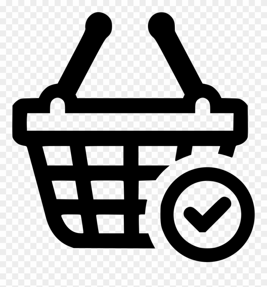 Basket Shopping Approved Ok Shopping Checked Confirm Clipart