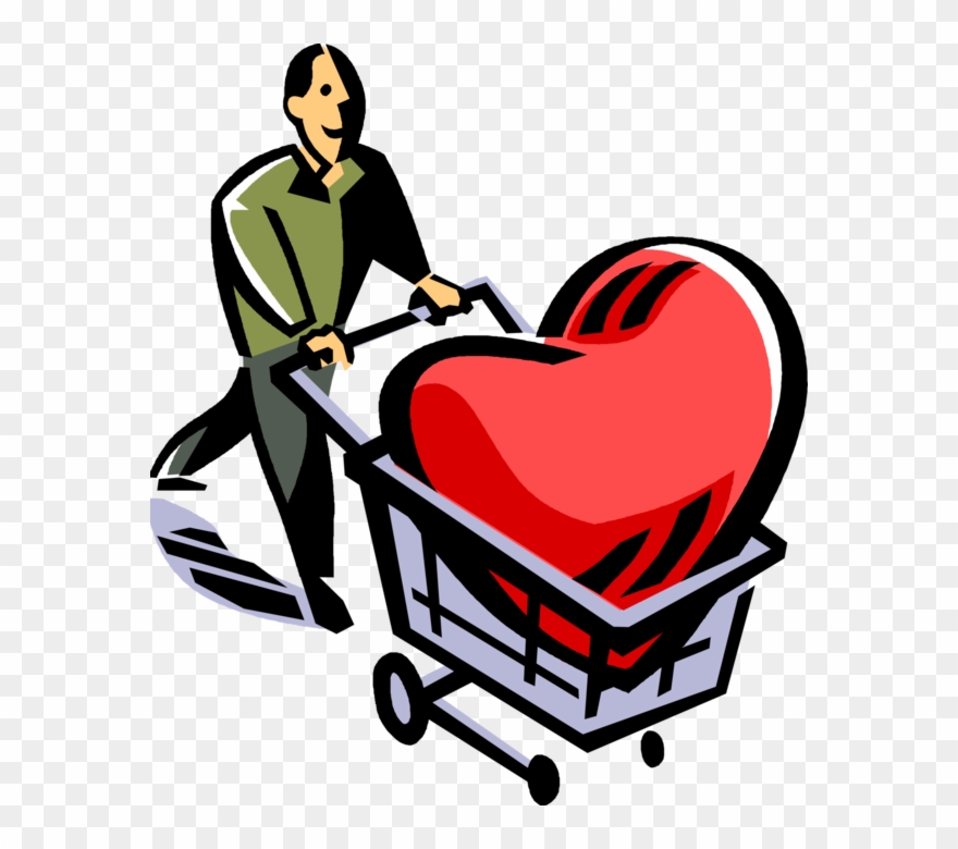 Vector Illustration Of Romantic Amorous Man With Love Clipart