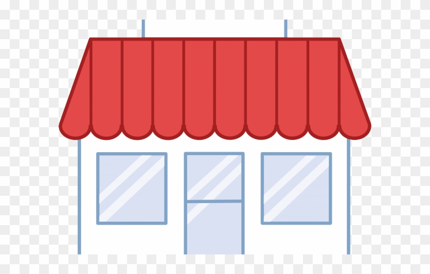 Online Shopping Clipart Store Roof - Png Download