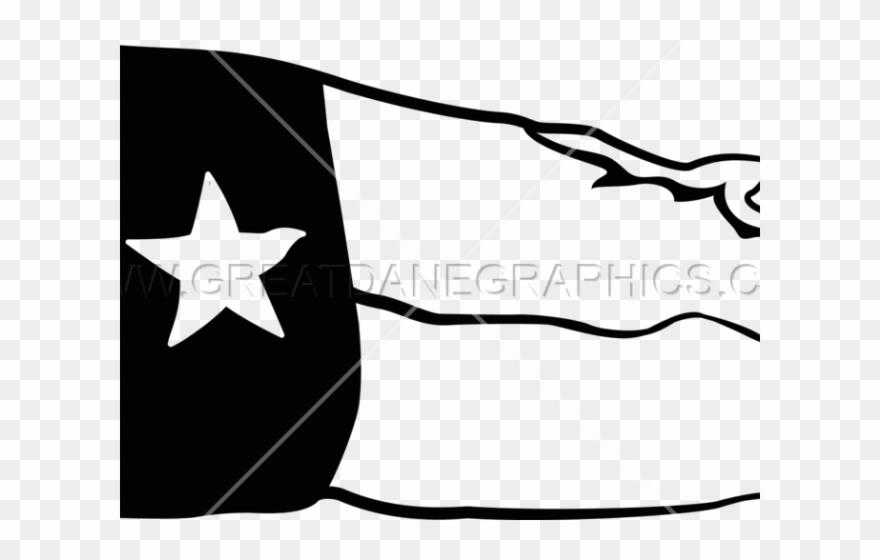 Texas Flag Clipart Outline - Png Download
