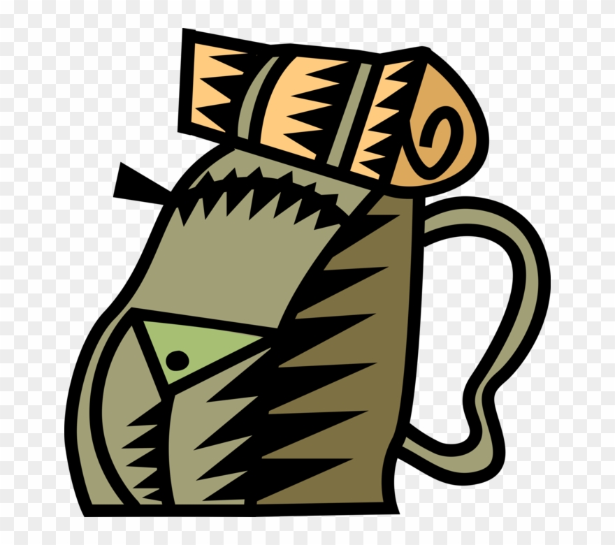 Vector Illustration Of Student's School Backpack Knapsack Clipart