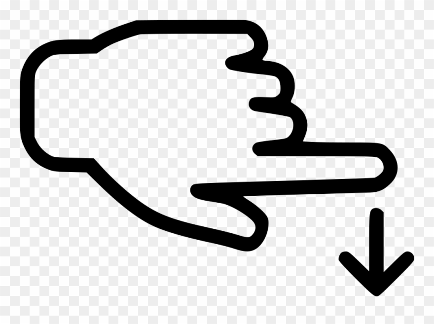 Swipe Touch Screen Finger Hand Down Clipart